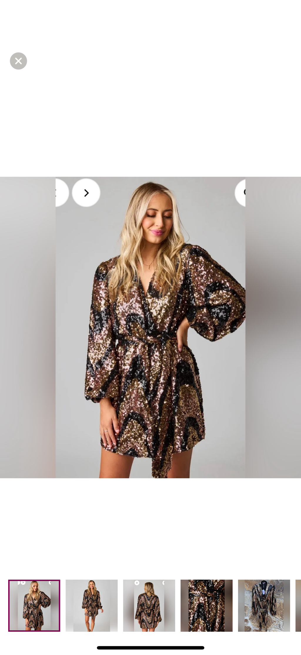 Midnight Champagne Sparkle Dress