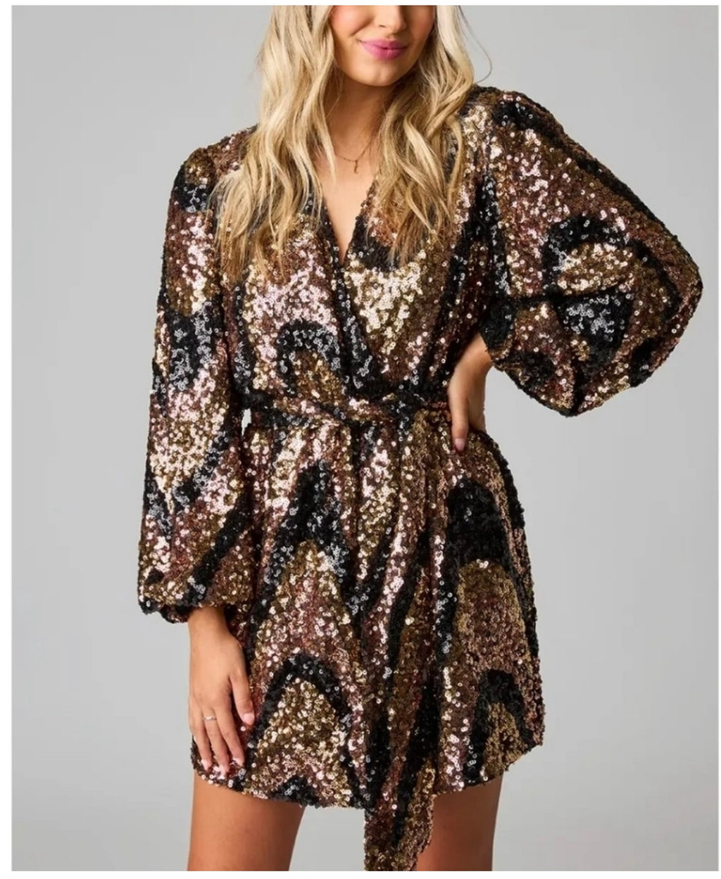 Midnight Champagne Sparkle Dress