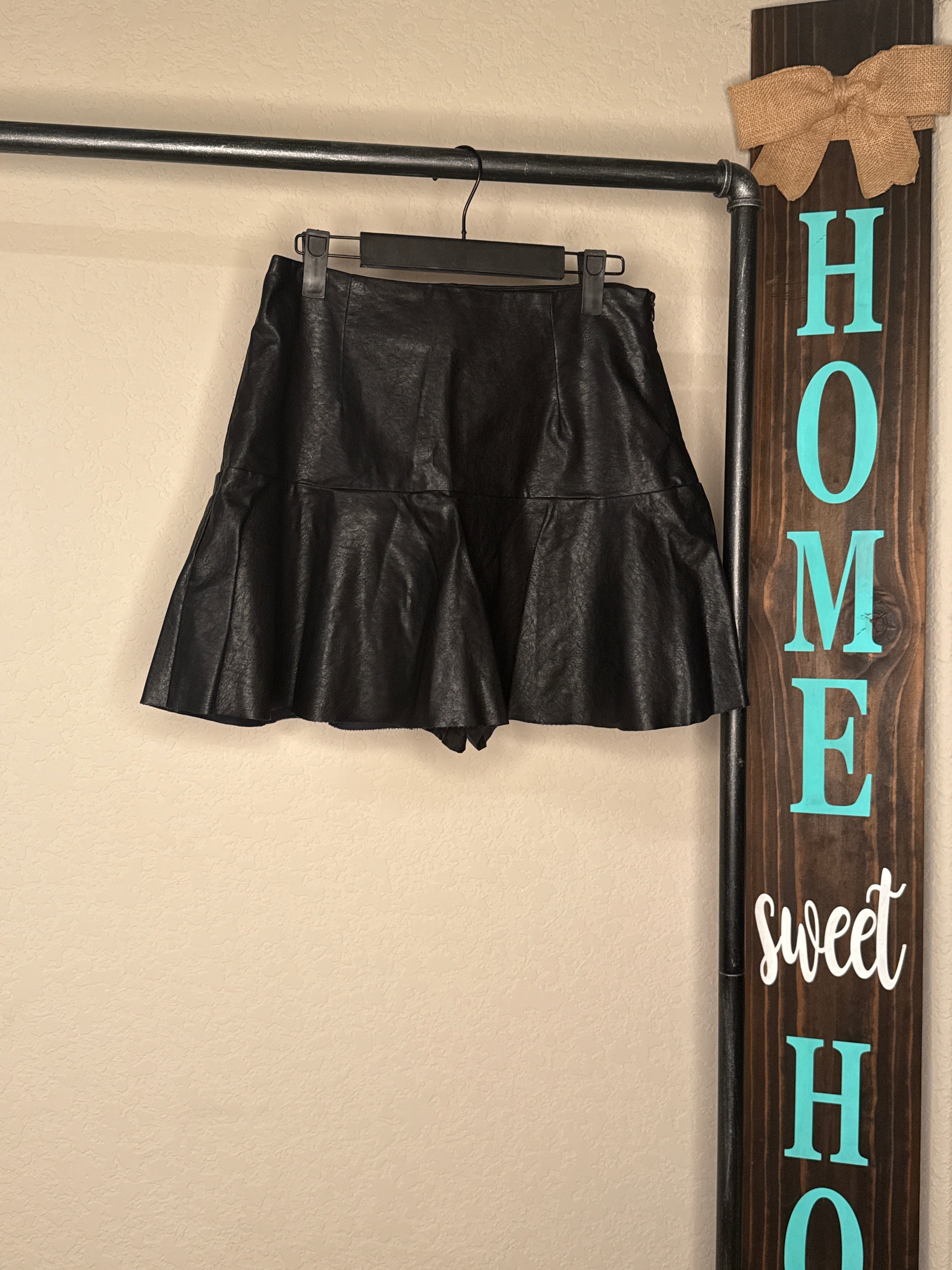 Midnights Leather Skort