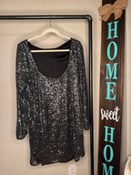 Midnight Sparkle Sequin Dress