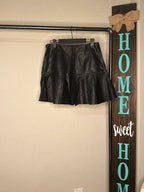 Midnights Leather Skort