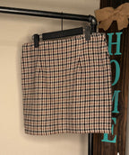 Espresso Plaid Skirt