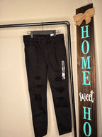 Distressed Black Jeans