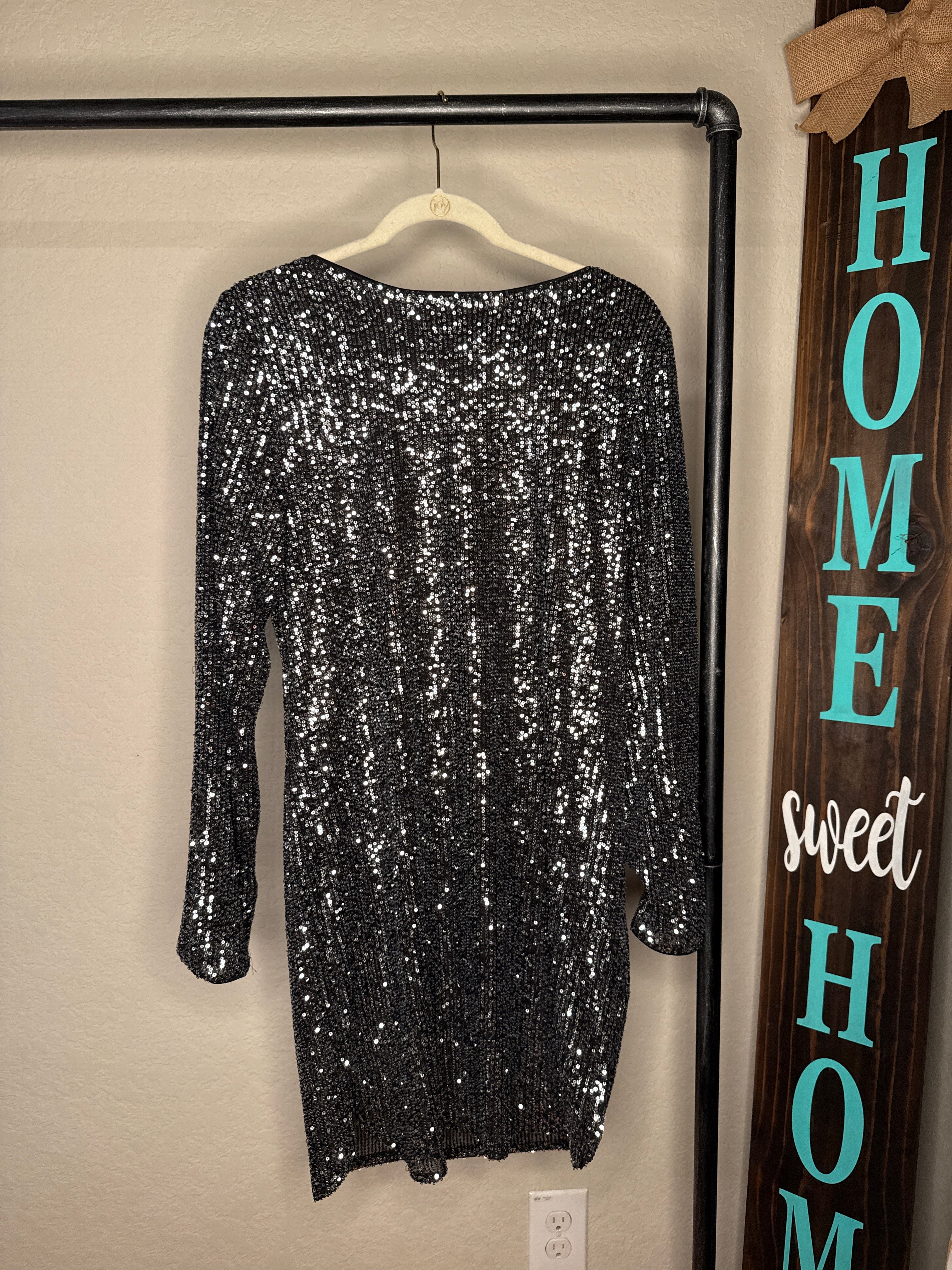 Midnight Sparkle Sequin Dress