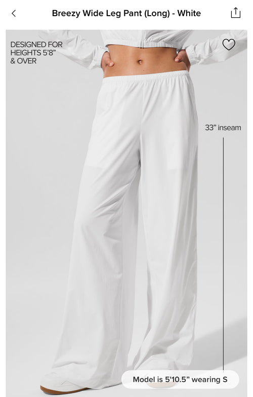 Breezy Long White Pants