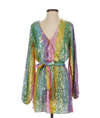 Pastel Disco Sequin Dress