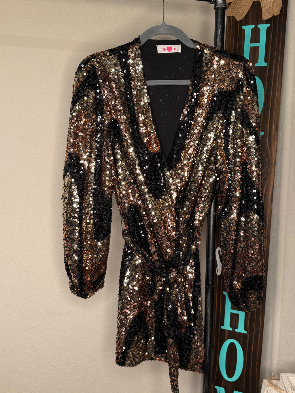 Midnight Champagne Sparkle Dress