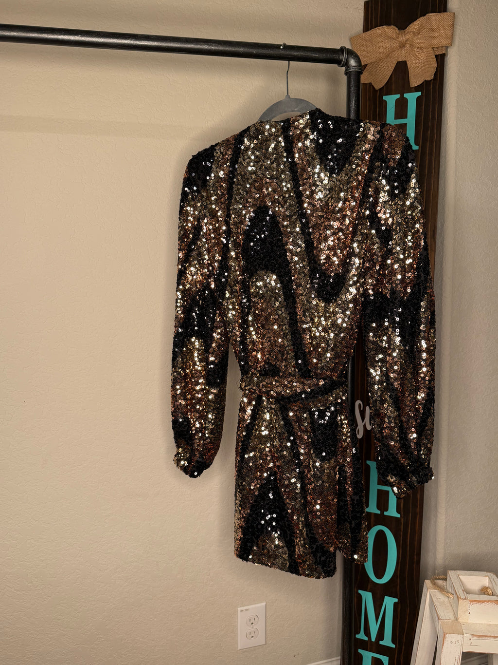 Midnight Champagne Sparkle Dress