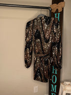 Midnight Champagne Sparkle Dress