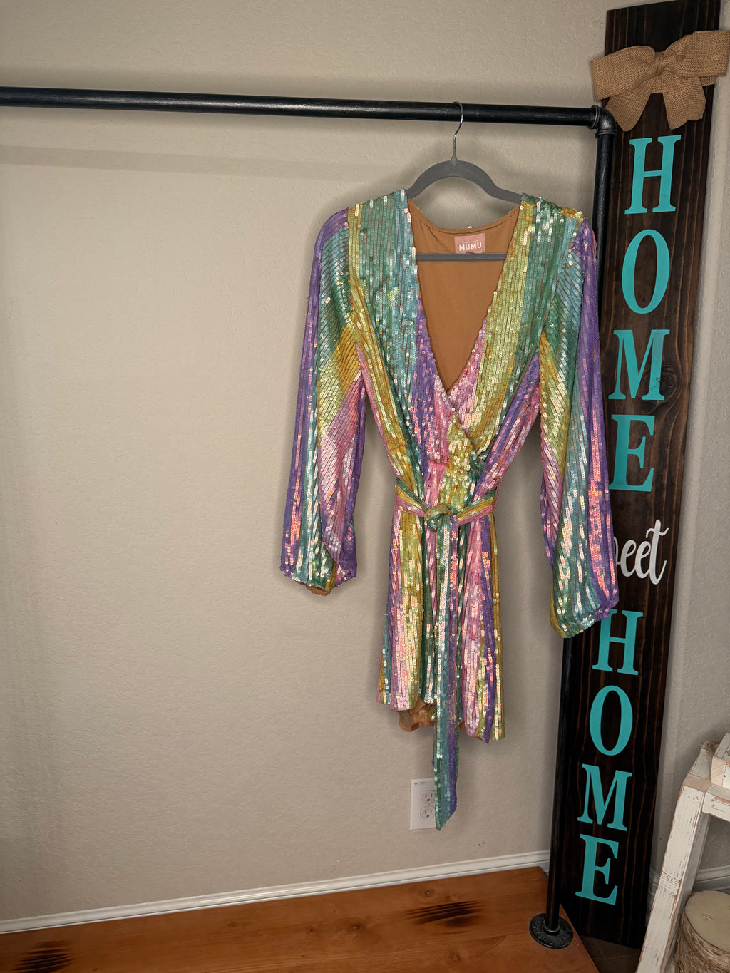 Pastel Disco Sequin Dress