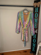 Pastel Disco Sequin Dress