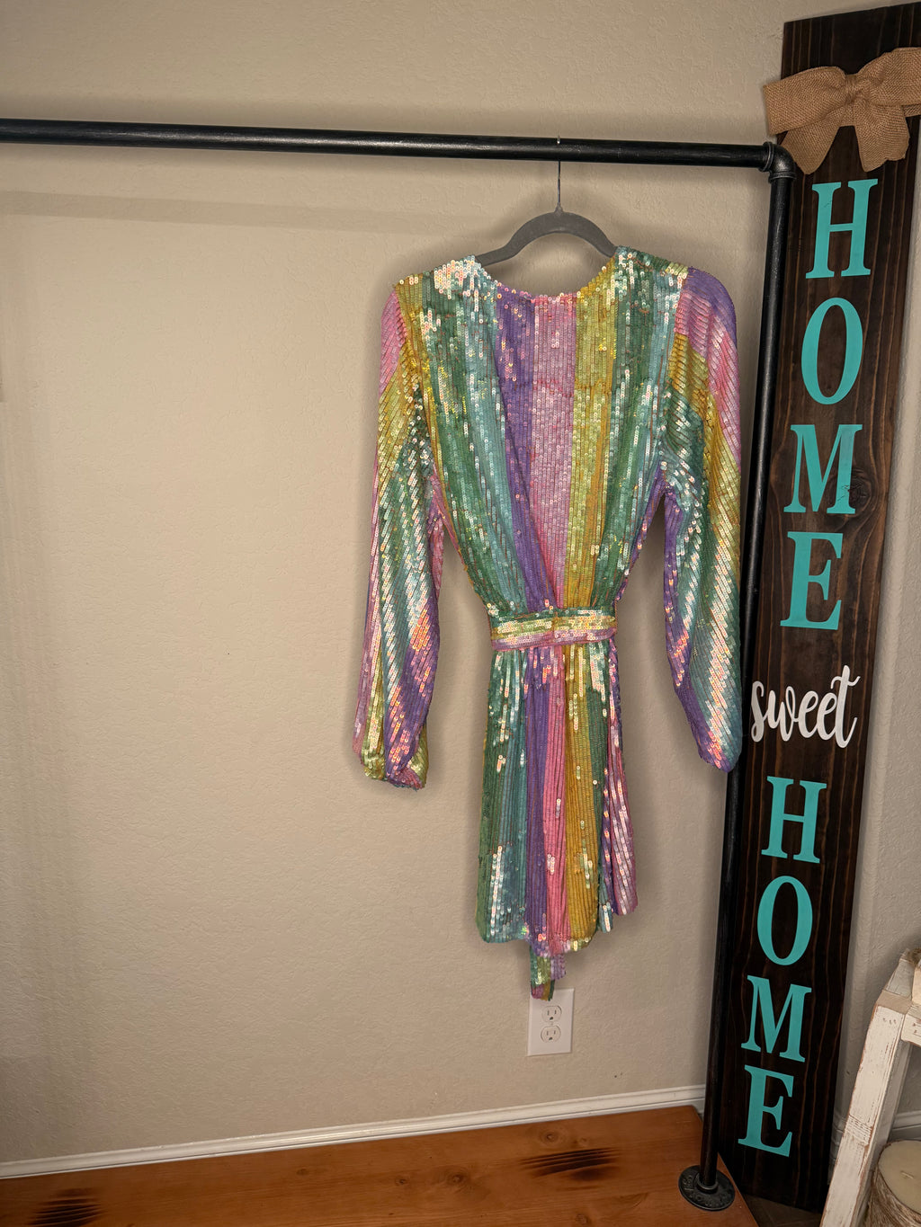 Pastel Disco Sequin Dress